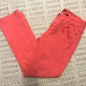 J crew neon Pink matchstick Stretch Jeans